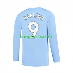 Manchester City Thuis Tenue Heren Voetbalshirts Haaland 9 2023-2024 Lange Mouwen