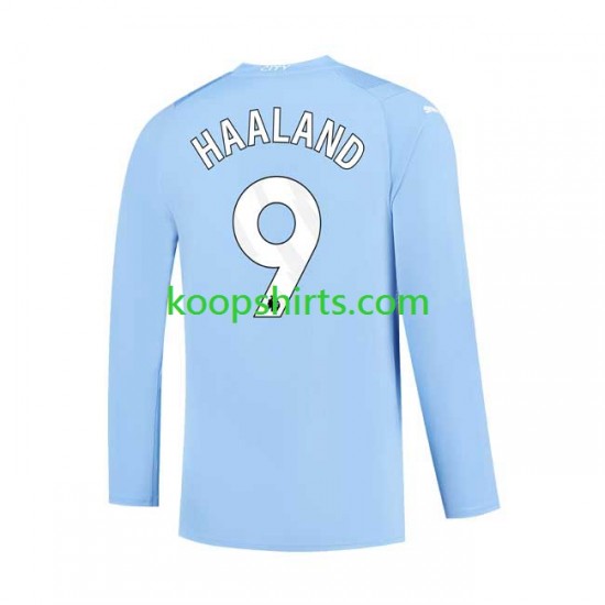 Manchester City Thuis Tenue Heren Voetbalshirts Haaland 9 2023-2024 Lange Mouwen Manchester City Thuis Tenue Heren Voetbalshirts Haaland 9 2023-2024 Lange Mouwen