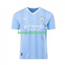 Manchester City Thuis Tenue Heren Voetbalshirts Haaland 9 2023-2024 Korte Mouwen