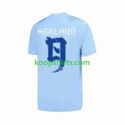 Japan Manchester City Thuis Tenue Heren Voetbalshirts Haaland 9 ese Tour Printing 2023-2024 Korte Mouwen