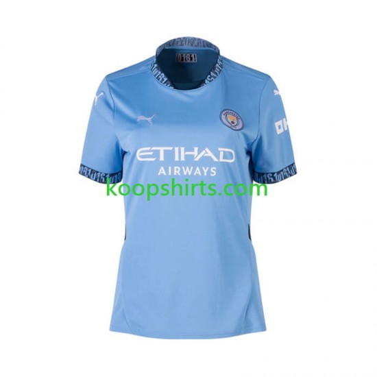 Manchester City Thuis Tenue Dames Voetbalshirts 2024-2025 Korte Mouwen Manchester City Thuis Tenue Dames Voetbalshirts 2024-2025 Korte Mouwen