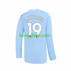 Manchester City Thuis Tenue Heren Voetbalshirts J. ALVAREZ 19 2023-2024 Lange Mouwen