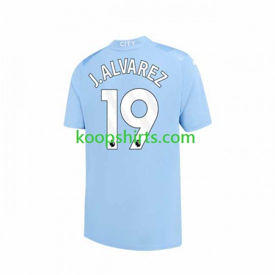 Manchester City Thuis Tenue Heren Voetbalshirts J. ALVAREZ 19 2023-2024 Korte Mouwen Manchester City Thuis Tenue Heren Voetbalshirts J. ALVAREZ 19 2023-2024 Korte Mouwen