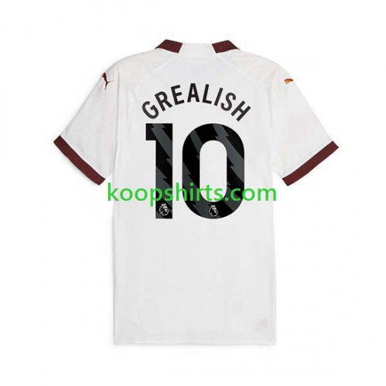 Manchester City Uit Tenue Heren Voetbalshirts Jack Grealish 10 2023-2024 Korte Mouwen Manchester City Uit Tenue Heren Voetbalshirts Jack Grealish 10 2023-2024 Korte Mouwen