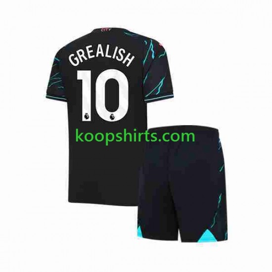 Manchester City Derde Tenue Kinder Voetbalshirts Jack Grealish 10 2023-2024 Korte Mouwen Manchester City Derde Tenue Kinder Voetbalshirts Jack Grealish 10 2023-2024 Korte Mouwen