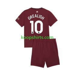 Manchester City Derde Tenue Kinder Voetbalshirts Jack Grealish 10 2024-2025 Korte Mouwen