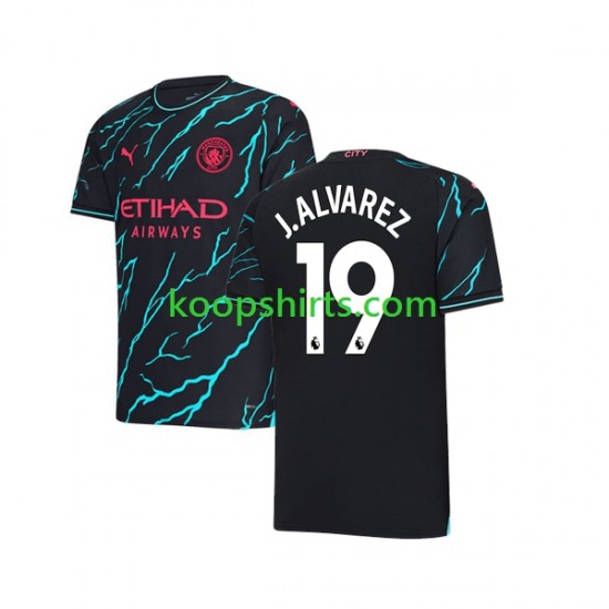 Manchester City Derde Tenue Heren Voetbalshirts Julian Alvarez 19 2023-2024 Korte Mouwen Manchester City Derde Tenue Heren Voetbalshirts Julian Alvarez 19 2023-2024 Korte Mouwen