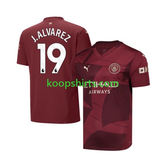 Manchester City Derde Tenue Heren Voetbalshirts Julian Alvarez 19 2024-2025 Korte Mouwen Manchester City Derde Tenue Heren Voetbalshirts Julian Alvarez 19 2024-2025 Korte Mouwen