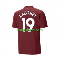 Manchester City Derde Tenue Heren Voetbalshirts Julian Alvarez 19 2024-2025 Korte Mouwen