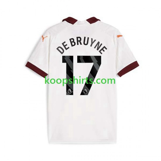 Manchester City Uit Tenue Heren Voetbalshirts Kevin De Bruyne 17 2023-2024 Korte Mouwen Manchester City Uit Tenue Heren Voetbalshirts Kevin De Bruyne 17 2023-2024 Korte Mouwen