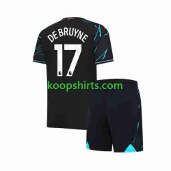 Manchester City Derde Tenue Kinder Voetbalshirts Kevin De Bruyne 17 2023-2024 Korte Mouwen