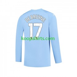 Manchester City Thuis Tenue Heren Voetbalshirts Kevin De Bruyne 17 2023-2024 Lange Mouwen