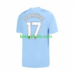 Manchester City Thuis Tenue Heren Voetbalshirts Kevin De Bruyne 17 2023-2024 Korte Mouwen