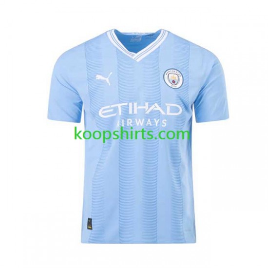 Manchester City Thuis Tenue Heren Voetbalshirts Kevin De Bruyne 17 2023-2024 Korte Mouwen