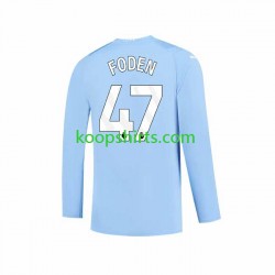 Manchester City Thuis Tenue Heren Voetbalshirts Phil Foden 47 2023-2024 Lange Mouwen