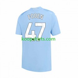 Manchester City Thuis Tenue Heren Voetbalshirts Phil Foden 47 2023-2024 Korte Mouwen