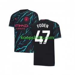 Manchester City Derde Tenue Heren Voetbalshirts Phil Foden 47 2023-2024 Korte Mouwen