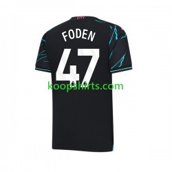 Manchester City Derde Tenue Heren Voetbalshirts Phil Foden 47 2023-2024 Korte Mouwen
