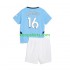 Manchester City Thuis Tenue Kinder Voetbalshirts RODRIGO 16 2024-2025 Korte Mouwen