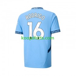 Manchester City Thuis Tenue Heren Voetbalshirts RODRIGO 16 2024-2025 Korte Mouwen