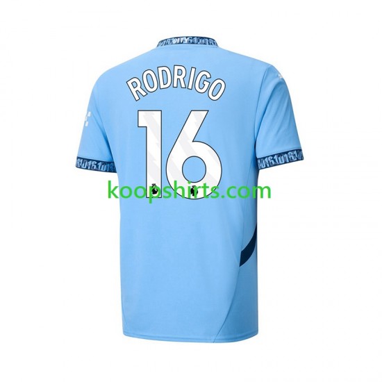 Manchester City Thuis Tenue Heren Voetbalshirts RODRIGO 16 2024-2025 Korte Mouwen Manchester City Thuis Tenue Heren Voetbalshirts RODRIGO 16 2024-2025 Korte Mouwen