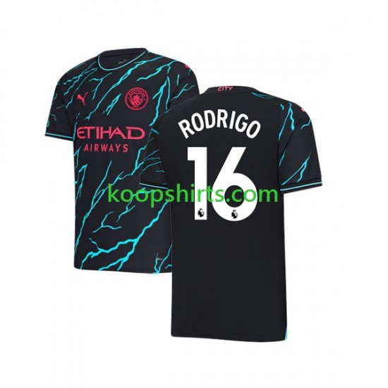 Manchester City Derde Tenue Heren Voetbalshirts Rodri Hernandez 16 2023-2024 Korte Mouwen Manchester City Derde Tenue Heren Voetbalshirts Rodri Hernandez 16 2023-2024 Korte Mouwen