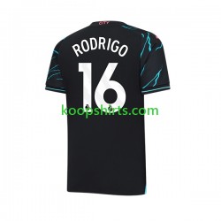 Manchester City Derde Tenue Heren Voetbalshirts Rodri Hernandez 16 2023-2024 Korte Mouwen