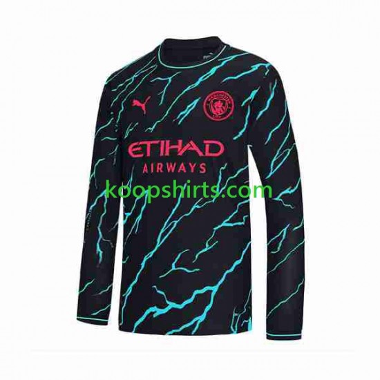Manchester City Derde Tenue Heren Voetbalshirts 2023-2024 Lange Mouwen Manchester City Derde Tenue Heren Voetbalshirts 2023-2024 Lange Mouwen