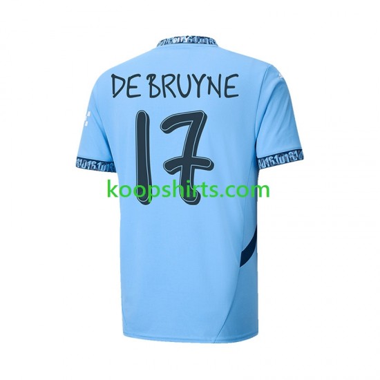 Manchester City Thuis Tenue Heren Voetbalshirts UCL Font DE BRUYNE 17 2024-2025 Korte Mouwen Manchester City Thuis Tenue Heren Voetbalshirts UCL Font DE BRUYNE 17 2024-2025 Korte Mouwen