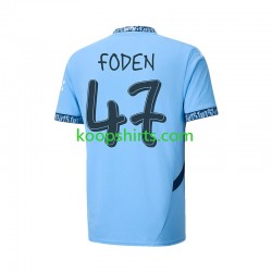 Manchester City Thuis Tenue Heren Voetbalshirts UCL Font FODEN 47 2024-2025 Korte Mouwen