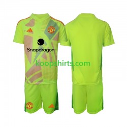 Manchester United Doelman Uit Tenue Kinder Voetbalshirts 2024-2025 Korte Mouwen