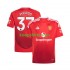 Manchester United Thuis Rood Tenue Heren Voetbalshirts Kobbie Mainoo 37 2024-2025 Korte Mouwen
