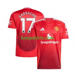 Manchester United Thuis Rood Tenue Heren Voetbalshirts Alejandro Garnacho 17 2024-2025 Korte Mouwen