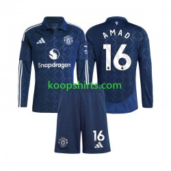 Manchester United Thuis Tenue Kinder Voetbalshirts Amad 16 2024-2025 Lange Mouwen