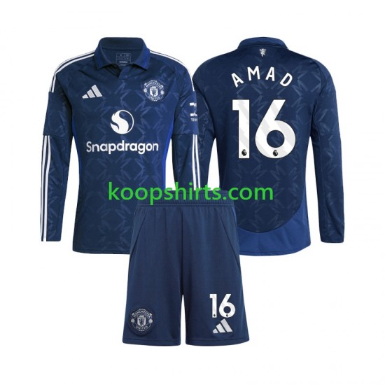 Manchester United Thuis Tenue Kinder Voetbalshirts Amad 16 2024-2025 Lange Mouwen Manchester United Thuis Tenue Kinder Voetbalshirts Amad 16 2024-2025 Lange Mouwen