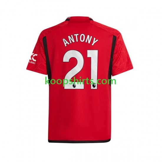 Manchester United Thuis Tenue Heren Voetbalshirts Antony Matheus 21 2023-2024 Korte Mouwen Manchester United Thuis Tenue Heren Voetbalshirts Antony Matheus 21 2023-2024 Korte Mouwen