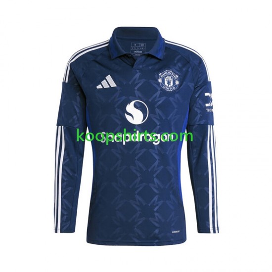 Manchester United Uit Tenue Heren Voetbalshirts 2024-2025 Lange Mouwen Manchester United Uit Tenue Heren Voetbalshirts 2024-2025 Lange Mouwen