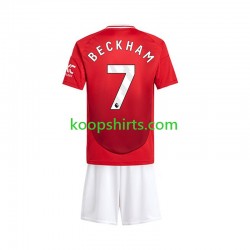 Manchester United Thuis Tenue Kinder Voetbalshirts Beckham 7 2024-2025 Korte Mouwen