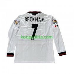 Manchester United Retro Uit Tenue Heren Voetbalshirts Beckham 7 1998-1999 Lange Mouwen