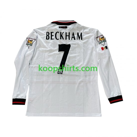 Manchester United Retro Uit Tenue Heren Voetbalshirts Beckham 7 1998-1999 Lange Mouwen Manchester United Retro Uit Tenue Heren Voetbalshirts Beckham 7 1998-1999 Lange Mouwen