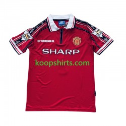 Manchester United Retro Thuis Tenue Heren Voetbalshirts Beckham 7 1998-1999 Korte Mouwen