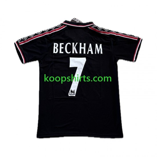 Manchester United Retro Derde Tenue Heren Voetbalshirts Beckham 7 1998-1999 Korte Mouwen Manchester United Retro Derde Tenue Heren Voetbalshirts Beckham 7 1998-1999 Korte Mouwen