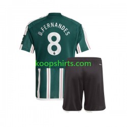 Manchester United Uit Tenue Kinder Voetbalshirts Bruno Fernandes 8 2023-2024 Korte Mouwen