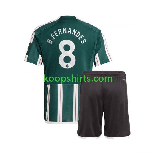 Manchester United Uit Tenue Kinder Voetbalshirts Bruno Fernandes 8 2023-2024 Korte Mouwen Manchester United Uit Tenue Kinder Voetbalshirts Bruno Fernandes 8 2023-2024 Korte Mouwen