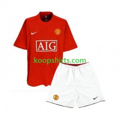 Manchester United Retro Thuis Tenue Kinder Voetbalshirts 2007 Korte Mouwen