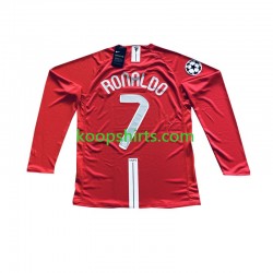 Manchester United Retro Thuis Tenue Heren Voetbalshirts Cristiano Ronaldo 7 Champion League 2007 Lange Mouwen