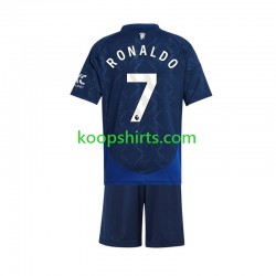 Manchester United Uit Tenue Kinder Voetbalshirts Cristiano Ronaldo 7 2024-2025 Korte Mouwen