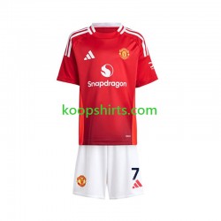 Manchester United Thuis Tenue Kinder Voetbalshirts Cristiano Ronaldo 7 2024-2025 Korte Mouwen