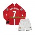 Manchester United Retro Thuis Tenue Kinder Voetbalshirts Cristiano Ronaldo 7 2007 Lange Mouwen