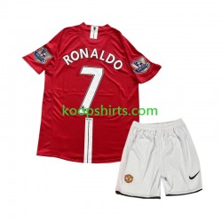 Manchester United Retro Thuis Tenue Kinder Voetbalshirts Cristiano Ronaldo 7 2007 Korte Mouwen